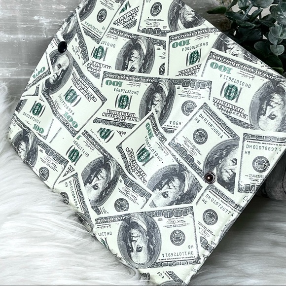 WALLET I’M IN THE MONEY slim TRIFOLD wallet DOLLAR pattern CREDIT card holder - Picture 6 of 9